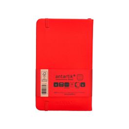 Cuaderno Con Gomilla Antartik Notes Tapa Dura A6 Hojas Rayas Rojo 100 Hojas 80 gr Fsc