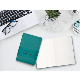 Cuaderno Con Gomilla Antartik Notes Tapa Dura A5 Hojas Lisas Verde Aguamarina 100 Hojas 80 gr Fsc