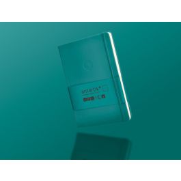 Cuaderno Con Gomilla Antartik Notes Tapa Dura A5 Hojas Puntos Verde Aguamarina 100 Hojas 80 gr Fsc