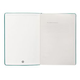 Cuaderno Con Gomilla Antartik Notes Tapa Dura A5 Hojas Rayas Verde Aguamarina 100 Hojas 80 gr Fsc