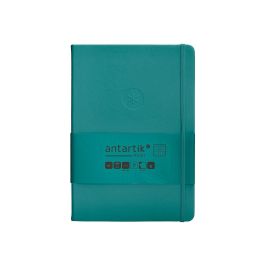 Cuaderno Con Gomilla Antartik Notes Tapa Dura A5 Hojas Cuadricula Verde Aguamarina 100 Hojas 80 gr