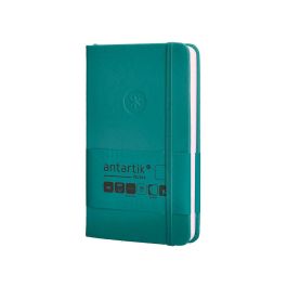 Cuaderno Con Gomilla Antartik Notes Tapa Dura A6 Hojas Lisas Verde Aguamarina 100 Hojas 80 gr Fsc