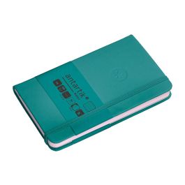 Cuaderno Con Gomilla Antartik Notes Tapa Dura A6 Hojas Rayas Verde Aguamarina 100 Hojas 80 gr Fsc