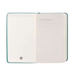 Cuaderno Con Gomilla Antartik Notes Tapa Dura A6 Hojas Rayas Verde Aguamarina 100 Hojas 80 gr Fsc