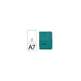 Cuaderno Con Gomilla Antartik Notes Tapa Dura A7 Hojas Lisas Verde Aguamarina 80 Hojas 80 gr Fsc