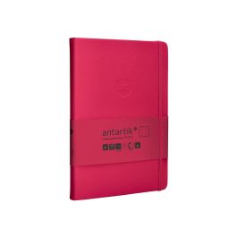 Cuaderno Con Gomilla Antartik Notes Tapa Dura A5 Hojas Puntos Burdeos 100 Hojas 80 gr Fsc