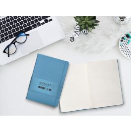 Cuaderno Con Gomilla Antartik Notes Tapa Dura A5 Hojas Rayas Azul Claro 100 Hojas 80 gr Fsc