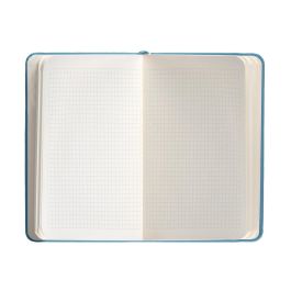 Cuaderno Con Gomilla Antartik Notes Tapa Dura A6 Hojas Cuadricula Azul Claro 100 Hojas 80 gr Fsc