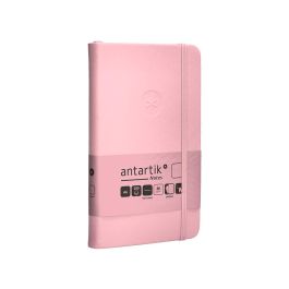 Cuaderno Con Gomilla Antartik Notes Tapa Dura A6 Hojas Lisas Rosa Pastel 100 Hojas 80 gr Fsc