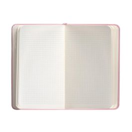 Cuaderno Con Gomilla Antartik Notes Tapa Dura A6 Hojas Cuadricula Rosa Pastel 100 Hojas 80 gr Fsc