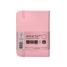 Cuaderno Con Gomilla Antartik Notes Tapa Dura A7 Hojas Lisas Rosa Pastel 80 Hojas 80 gr Fsc