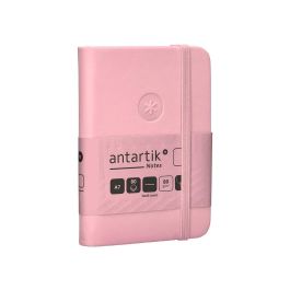 Cuaderno Con Gomilla Antartik Notes Tapa Dura A7 Hojas Lisas Rosa Pastel 80 Hojas 80 gr Fsc