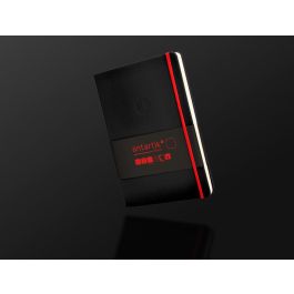 Cuaderno Con Gomilla Antartik Notes Tapa Dura A5 Hojas Lisas Negro Y Rojo 100 Hojas 80 gr Fsc