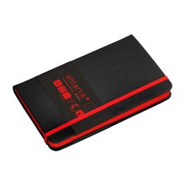 Cuaderno Con Gomilla Antartik Notes Tapa Dura A6 Hojas Lisas Negro Y Rojo 100 Hojas 80 gr Fsc