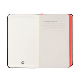 Cuaderno Con Gomilla Antartik Notes Tapa Dura A6 Hojas Lisas Negro Y Rojo 100 Hojas 80 gr Fsc