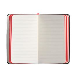 Cuaderno Con Gomilla Antartik Notes Tapa Dura A6 Hojas Rayas Negro Y Rojo 100 Hojas 80 gr Fsc