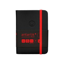 Cuaderno Con Gomilla Antartik Notes Tapa Dura A7 Hojas Lisas Negro Y Rojo 80 Hojas 80 gr Fsc