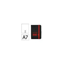 Cuaderno Con Gomilla Antartik Notes Tapa Dura A7 Hojas Lisas Negro Y Rojo 80 Hojas 80 gr Fsc