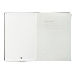 Cuaderno Con Gomilla Antartik Notes Tapa Dura A5 Hojas Lisas Gris Y Turquesa 100 Hojas 80 gr Fsc