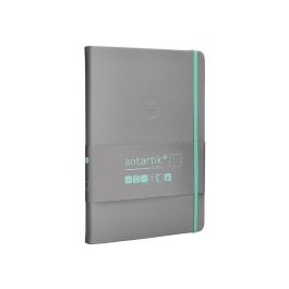 Cuaderno Con Gomilla Antartik Notes Tapa Dura A5 Hojas Puntos Gris Y Turquesa 100 Hojas 80 gr Fsc