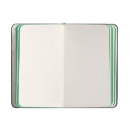 Cuaderno Con Gomilla Antartik Notes Tapa Dura A6 Hojas Lisas Gris Y Turquesa 100 Hojas 80 gr Fsc