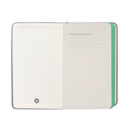 Cuaderno Con Gomilla Antartik Notes Tapa Dura A6 Hojas Lisas Gris Y Turquesa 100 Hojas 80 gr Fsc