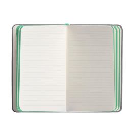 Cuaderno Con Gomilla Antartik Notes Tapa Dura A6 Hojas Rayas Gris Y Turquesa 100 Hojas 80 gr Fsc