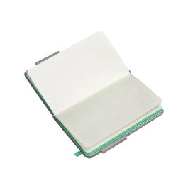 Cuaderno Con Gomilla Antartik Notes Tapa Dura A6 Hojas Rayas Gris Y Turquesa 100 Hojas 80 gr Fsc