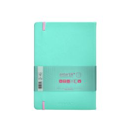 Cuaderno Con Gomilla Antartik Notes Tapa Dura A5 Hojas Puntos Rosa Y Turquesa 100 Hojas 80 gr Fsc