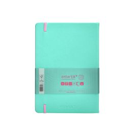 Cuaderno Con Gomilla Antartik Notes Tapa Dura A5 Hojas Cuadricula Rosa Y Turquesa 100 Hojas 80 gr Fsc