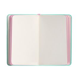 Cuaderno Con Gomilla Antartik Notes Tapa Dura A6 Hojas Lisas Rosa Y Turquesa 100 Hojas 80 gr Fsc