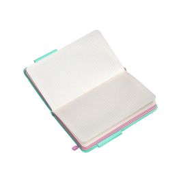 Cuaderno Con Gomilla Antartik Notes Tapa Dura A6 Hojas Cuadricula Rosa Y Turquesa 100 Hojas 80 gr Fsc