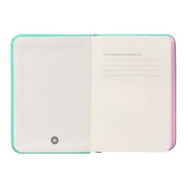 Cuaderno Con Gomilla Antartik Notes Tapa Dura A7 Hojas Lisas Rosa Y Turquesa 80 Hojas 80 gr Fsc