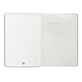 Cuaderno Con Gomilla Antartik Notes Tapa Dura A5 Hojas Puntos Morado Y Amarillo 100 Hojas 80 gr Fsc