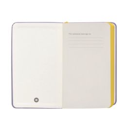 Cuaderno Con Gomilla Antartik Notes Tapa Dura A6 Hojas Lisas Morado Y Amarillo 100 Hojas 80 gr Fsc