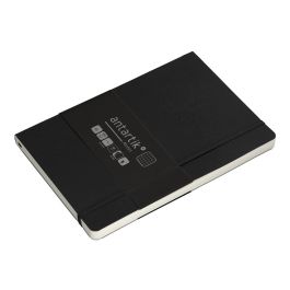 Cuaderno Con Gomilla Antartik Notes Tapa Blanda A5 Hojas Cuadricula Negro 80 Hojas 80 gr Fsc