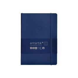 Cuaderno Con Gomilla Antartik Notes Tapa Blanda A5 Hojas Cuadricula Azul Marino 80 Hojas 80 gr Fsc