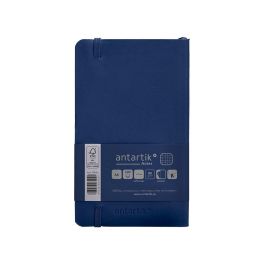 Cuaderno Con Gomilla Antartik Notes Tapa Blanda A6 Cuadricula Azul Marino 100 Hojas 80 gr Fsc