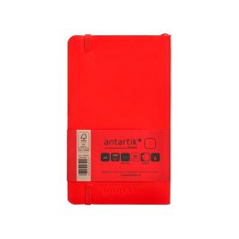 Cuaderno Con Gomilla Antartik Notes Tapa Blanda A6 Hojas Lisas Rojo 100 Hojas 80 gr Fsc