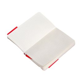 Cuaderno Con Gomilla Antartik Notes Tapa Blanda A6 Rayas Rojo 100 Hojas 80 gr Fsc