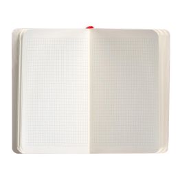 Cuaderno Con Gomilla Antartik Notes Tapa Blanda A6 Cuadricula Rojo 100 Hojas 80 gr Fsc