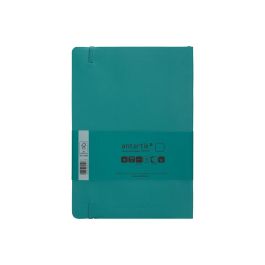 Cuaderno Con Gomilla Antartik Notes Tapa Blanda A5 Hojas Lisas Verde Aguamarina 80 Hojas 80 gr Fsc