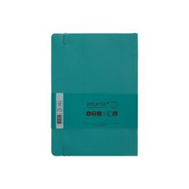 Cuaderno Con Gomilla Antartik Notes Tapa Blanda A5 Hojas Rayas Verde Aguamarina 80 Hojas 80 gr Fsc