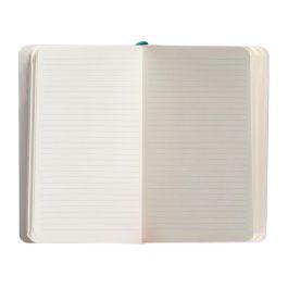 Cuaderno Con Gomilla Antartik Notes Tapa Blanda A6 Rayas Verde Aguamarina 100 Hojas 80 gr Fsc