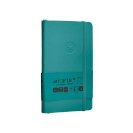 Cuaderno Con Gomilla Antartik Notes Tapa Blanda A6 Rayas Verde Aguamarina 100 Hojas 80 gr Fsc