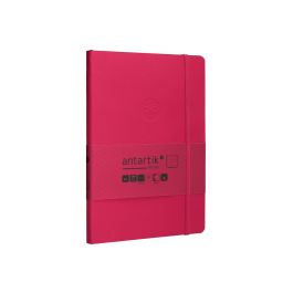 Cuaderno Con Gomilla Antartik Notes Tapa Blanda A5 Hojas Puntos Burdeos 80 Hojas 80 gr Fsc