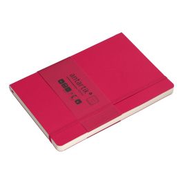 Cuaderno Con Gomilla Antartik Notes Tapa Blanda A5 Hojas Rayas Burdeos 80 Hojas 80 gr Fsc