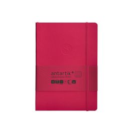 Cuaderno Con Gomilla Antartik Notes Tapa Blanda A5 Hojas Cuadricula Burdeos 80 Hojas 80 gr Fsc