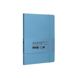 Cuaderno Con Gomilla Antartik Notes Tapa Blanda A5 Hojas Puntos Azul Claro 80 Hojas 80 gr Fsc