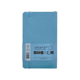 Cuaderno Con Gomilla Antartik Notes Tapa Blanda A6 Hojas Lisas Azul Claro 100 Hojas 80 gr Fsc